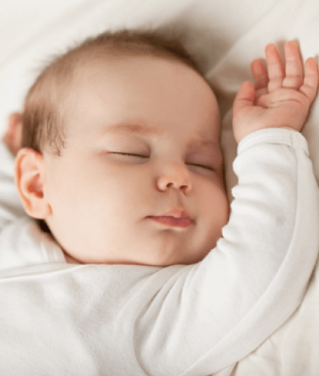 Baby sleeping peacefully after 1 hr phone consultation sleep support package